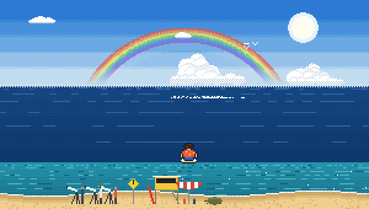 The Pipeline Pixel North Shore design, in pixel art