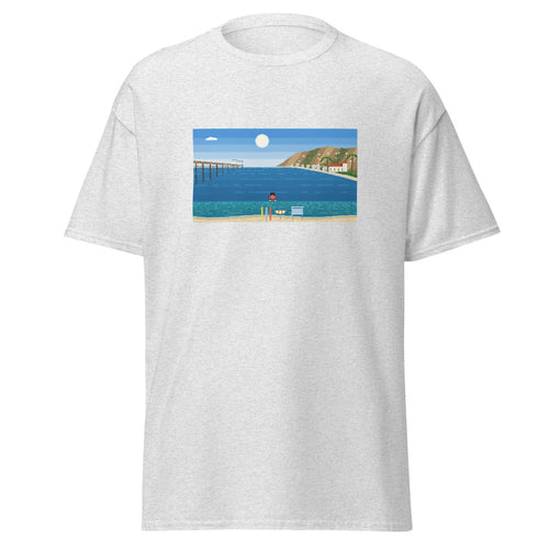 Malibu Pixel Point Tee, Ash, front